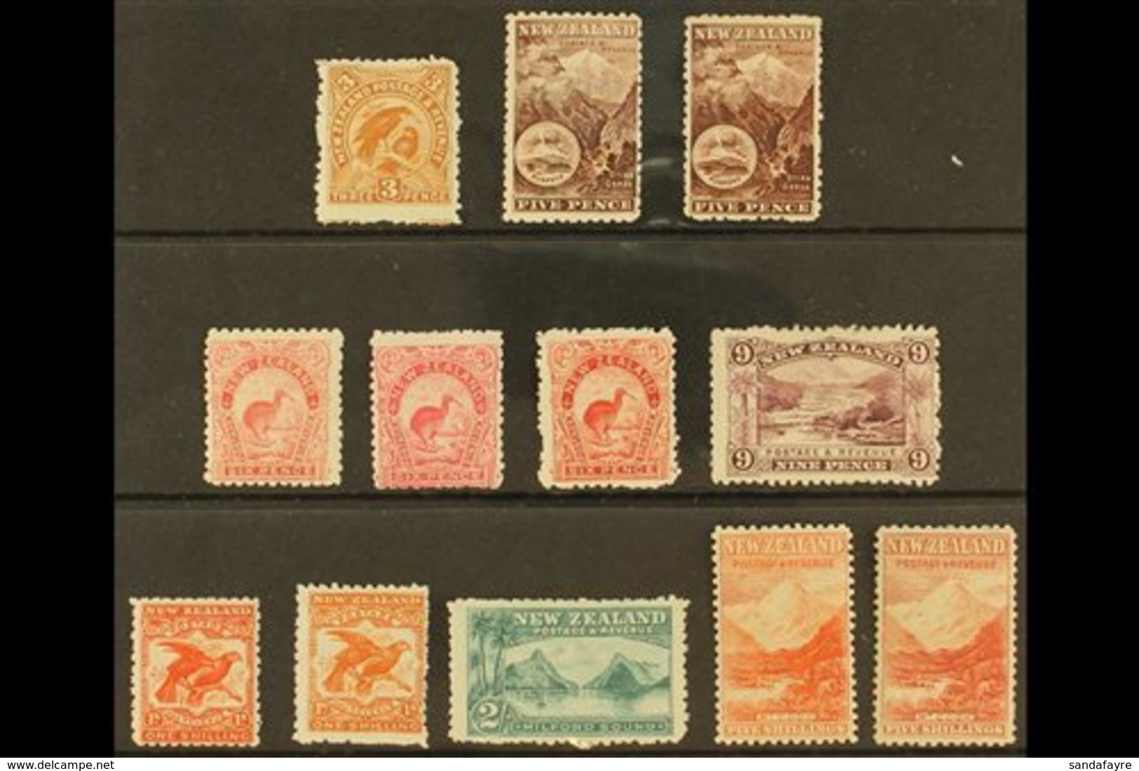 1899-1903  Pictorial Defins, Mint Group, Perf.11, Thick, Soft "Pirie" Paper, No Watermark, 3d Yellow-brown, 5d Both Shad - Andere & Zonder Classificatie