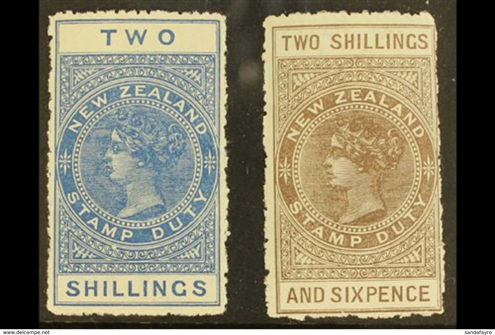 1913-21 POSTAL FISCAL  2s Deep Blue & 2s6d Grey Brown, SG F111/112, Fine Mint (2 Stamps) For More Images, Please Visit H - Andere & Zonder Classificatie