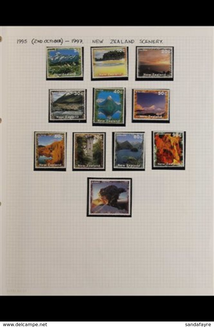 1995-1996 NEVER HINGED MINT COLLECTION  In Hingeless Mounts On Leaves, All Different, Includes 1995-2002 Scenery Vals To - Andere & Zonder Classificatie