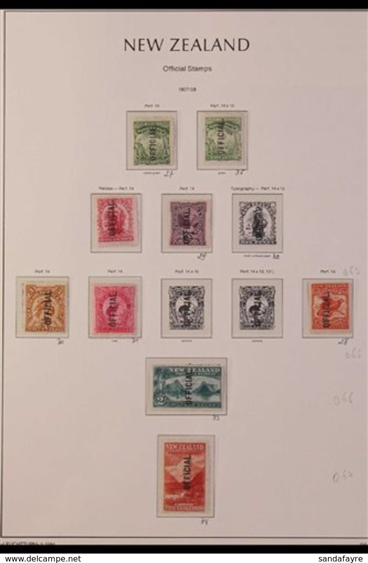 OFFICIALS  1907-1961 Valuable Mint Collection Cat SG £2500+. An All Different Collection With 1907-11 Basic Set To 5s, T - Altri & Non Classificati