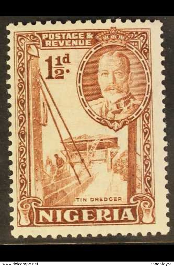 1936  1½d Brown, Perf 12½x13½ Variety, SG 36a, Very Fine Mint For More Images, Please Visit Http://www.sandafayre.com/it - Nigeria (...-1960)