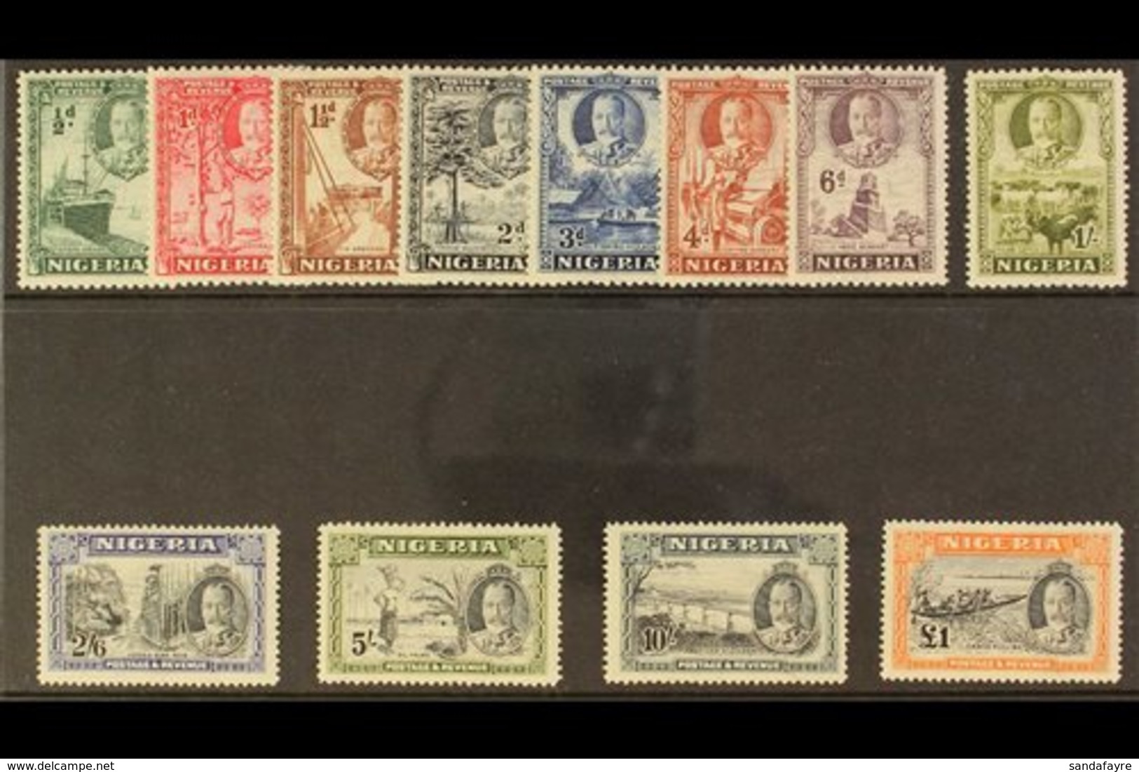 1936  Native Scenes Pictorial Set Complete, SG 34/45, Very Fine Mint (12 Stamps) For More Images, Please Visit Http://ww - Nigeria (...-1960)