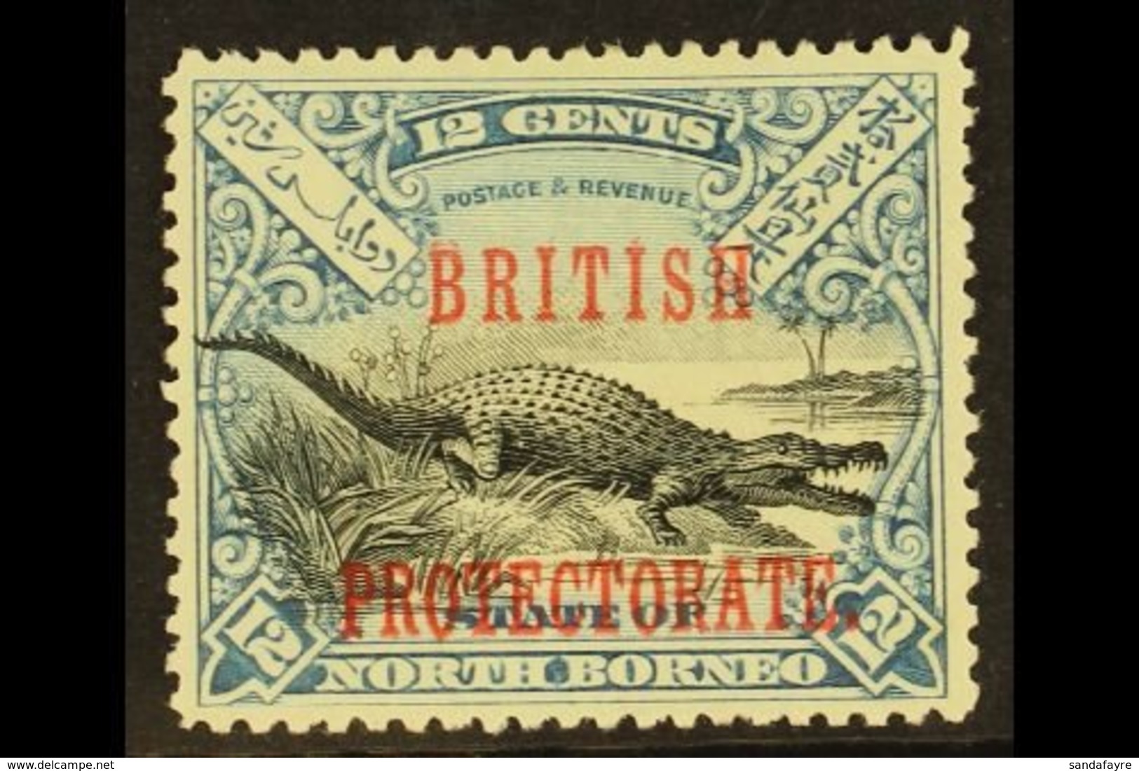 1901-05  12c Black And Dull Blue With "BRITISH PROTECTORATE" Opt, SG 135, Fine Mint. For More Images, Please Visit Http: - North Borneo (...-1963)