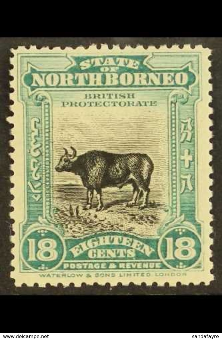 1909-23  18c Blue Green, SG 175, Fine Mint For More Images, Please Visit Http://www.sandafayre.com/itemdetails.aspx?s=60 - North Borneo (...-1963)