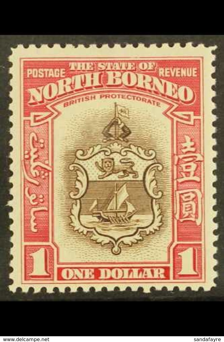 1939  $1 Brown & Carmine, SG 315, Fine Mint For More Images, Please Visit Http://www.sandafayre.com/itemdetails.aspx?s=6 - Borneo Septentrional (...-1963)