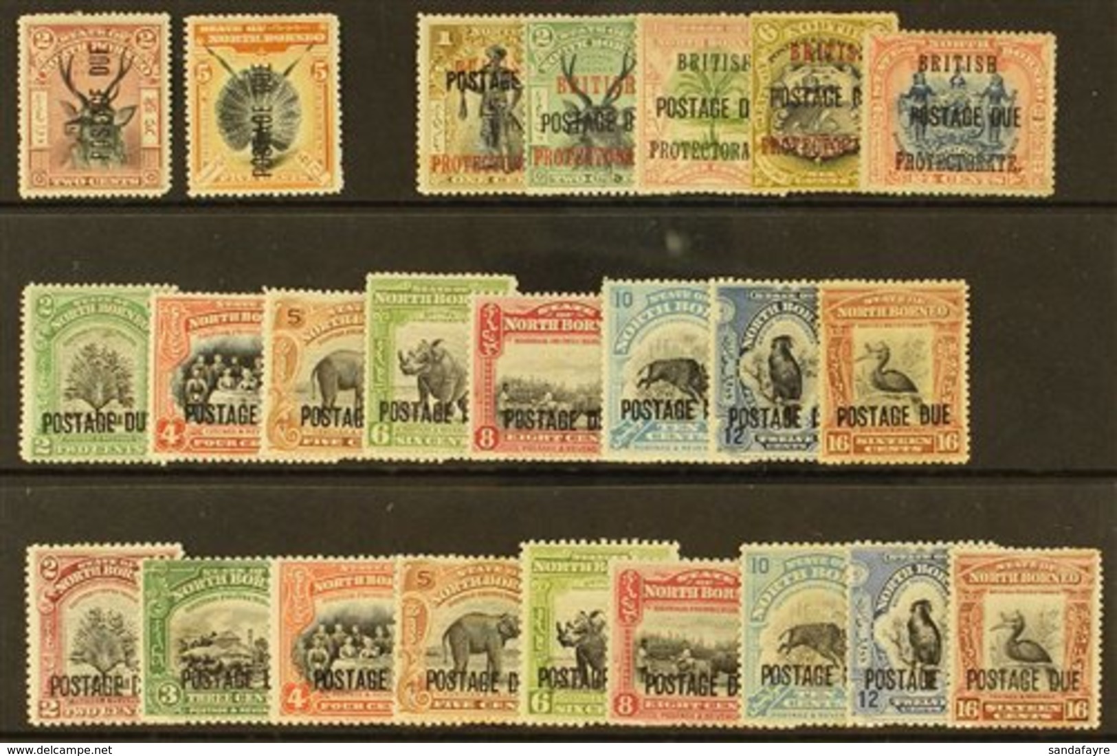 POSTAGE DUE  Useful Mint Selection Including 1897 2c And 5c, 1902-12 "British Protectorate" Opt'd 1c, 2c, 3c, 6c & 24c,  - Borneo Septentrional (...-1963)