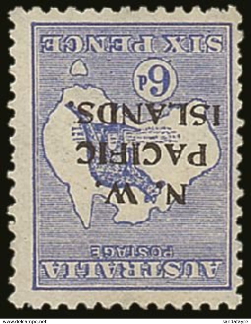 1915-16 N.W.P.I.  6d Ultramarine Roo, Watermark Inverted SG 78w, Fresh Mint, One Shorter Perf. For More Images, Please V - Papúa Nueva Guinea