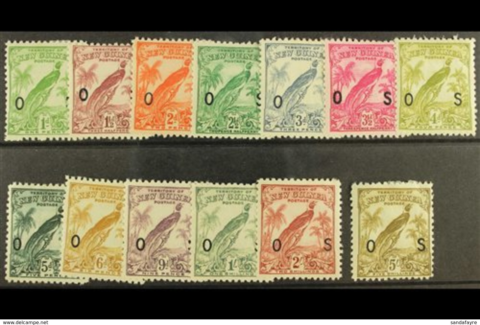 1932-34 OFFICIALS  Set, SG O42/54, Fine Mint. (13) For More Images, Please Visit Http://www.sandafayre.com/itemdetails.a - Papua Nuova Guinea