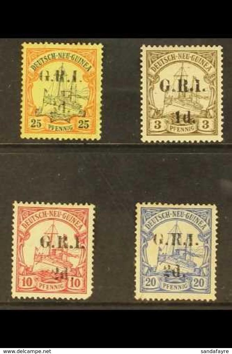 AUSTRALIAN OCCUPATION  1914-15 Stamps Of German New Guinea Surcharged Mint Group Inc 1d On 3pf Brown (SG 16), 2d On 10pf - Papua New Guinea