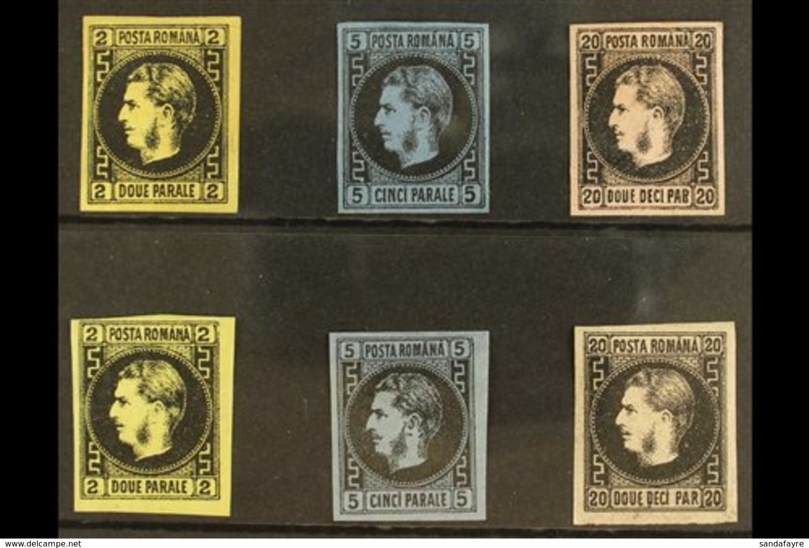 1866-67  2p, 5p, And 20p Sets On Both Thick Paper And On Thin Paper, Michel 14x/16x Plus 14y/16y, Each Fine Mint With Fo - Andere & Zonder Classificatie