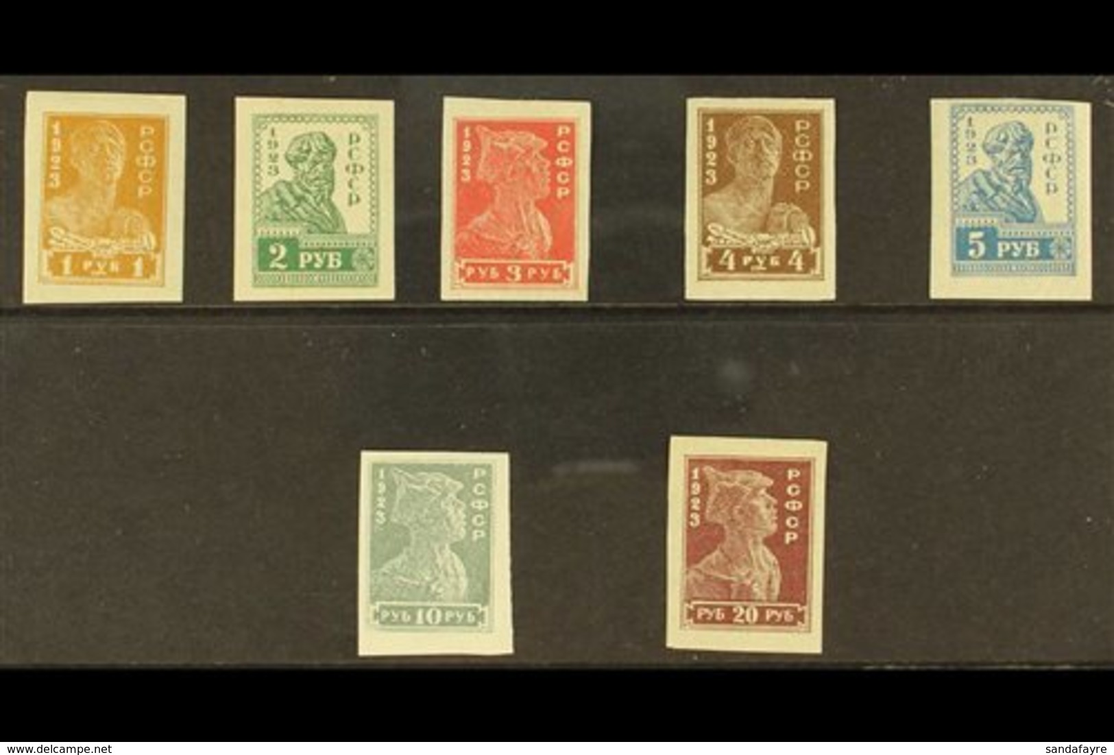 1923  Soldier And Worker Set, Imperf, SG 320a/324a, Very Fine Mint. (7 Stamps) For More Images, Please Visit Http://www. - Otros & Sin Clasificación