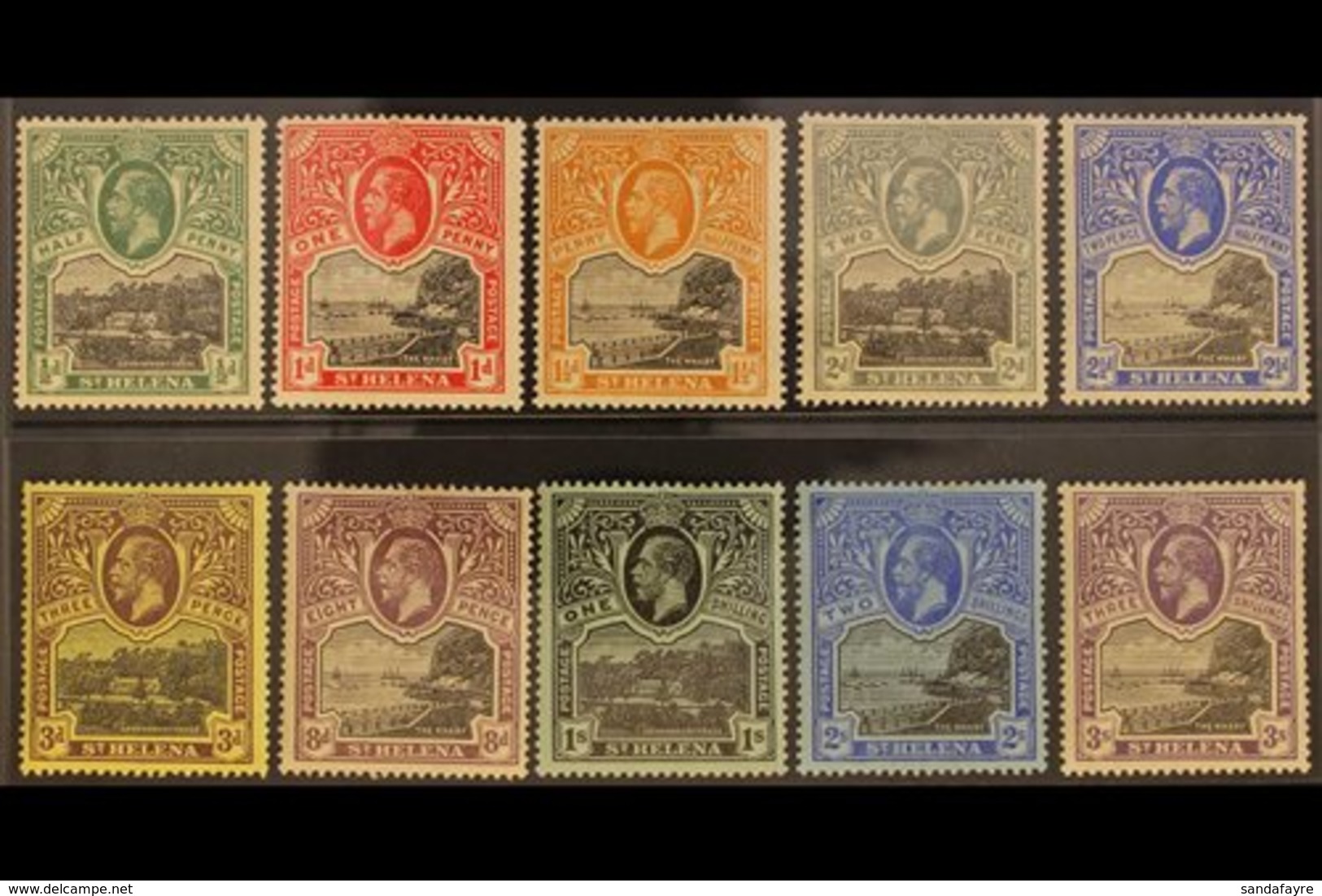 1912-16  Definitives Complete Set, SG 72/81, Very Fine Mint. Fresh And Attractive! (10 Stamps) For More Images, Please V - Isola Di Sant'Elena