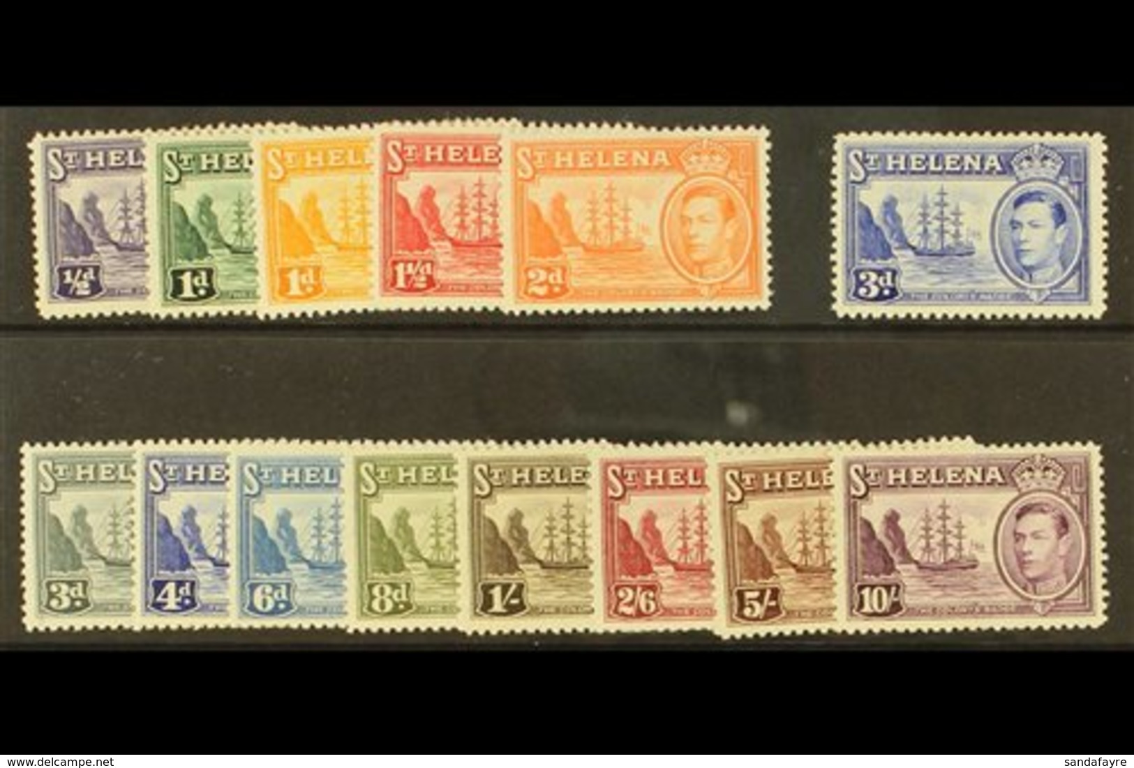 1938-44  Complete Definitive Set, SG 131/140, Very Fine Mint. (14 Stamps) For More Images, Please Visit Http://www.sanda - Saint Helena Island