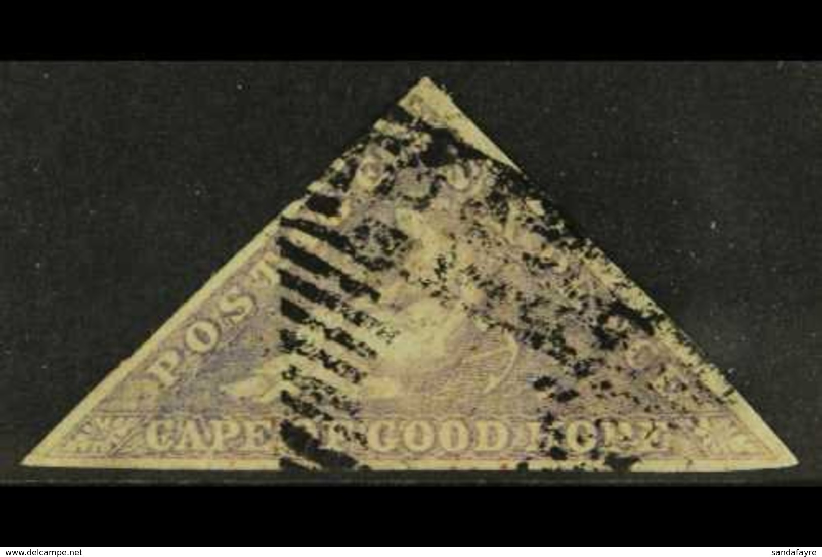 CAPE OF GOOD HOPE  1855-63 6d Deep Rose-lilac SG 7b, Attractive With Good Colour, Three Good Margins And Neat Part Trian - Ohne Zuordnung