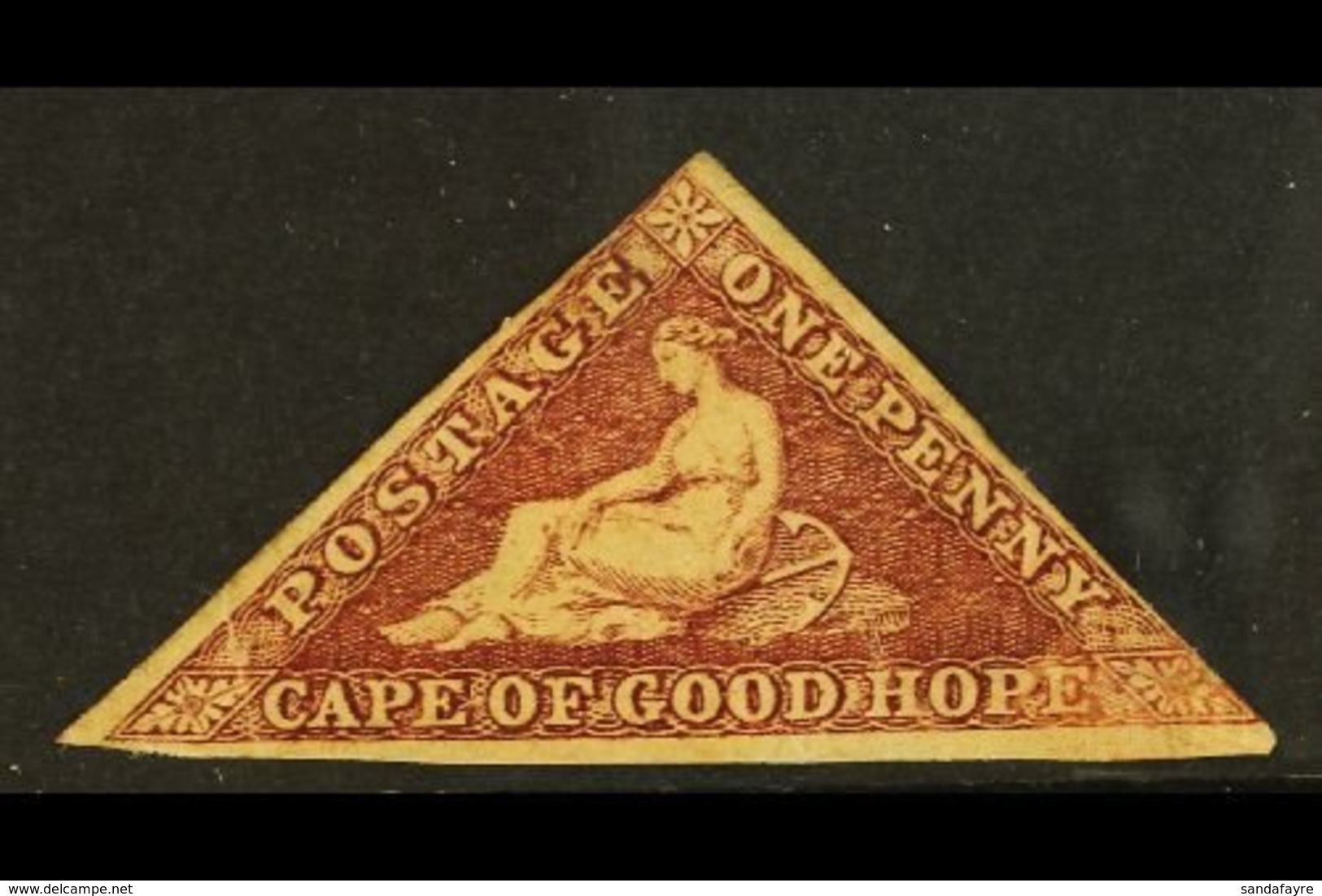 CAPE OF GOOD HOPE  1855-63 1d Brick Red/cream Toned Paper, SG 5, Unused, Margins Touching At 2 Places, Couple Of Light C - Sin Clasificación