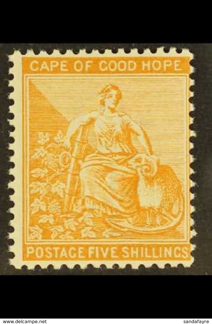 CAPE OF GOOD HOPE  1893-98 5s Brown-orange, Watermark "Cabled Anchor", SG 68, Fine Mint, Very Lightly Hinged. For More I - Sin Clasificación