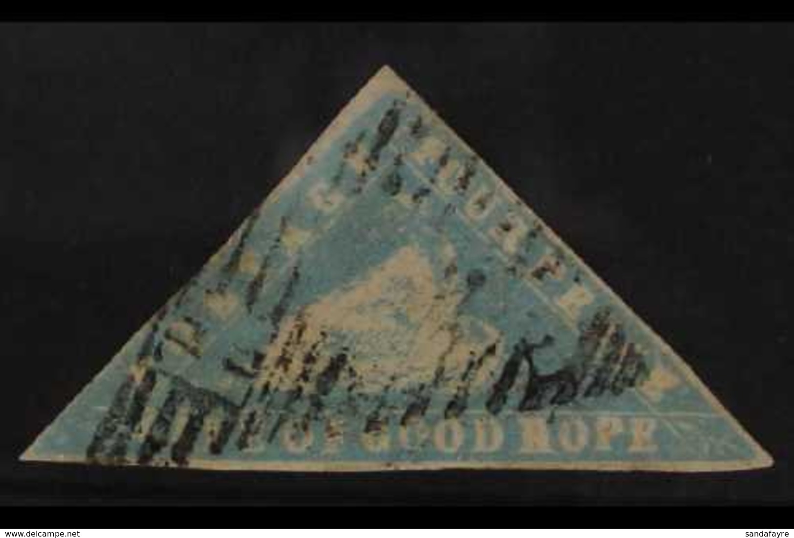 CAPE OF GOOD HOPE  1861 4d Pale Bright Blue "Wood-block" Issue, SG 14b, Good To Fine Used, Three Margins, Accompanied By - Non Classificati