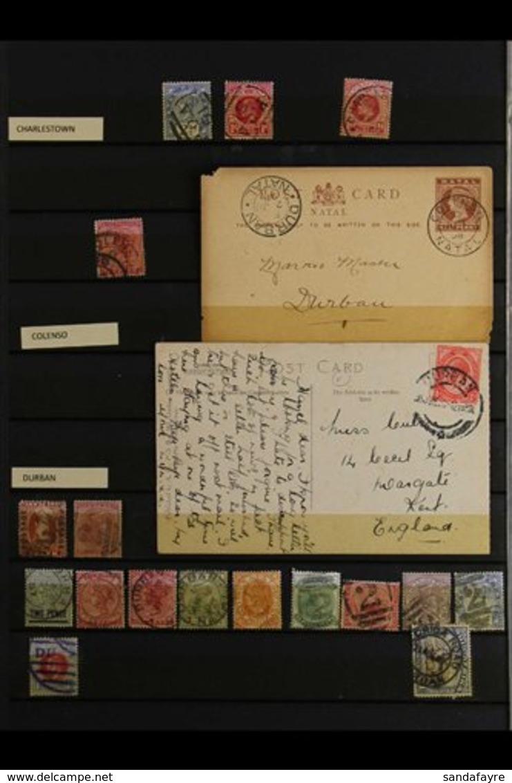 NATAL  POSTMARKS COLLECTION, Mostly On Single Stamps, Good Range With Many Different Offices, Not Too Duplicated On Comm - Non Classés