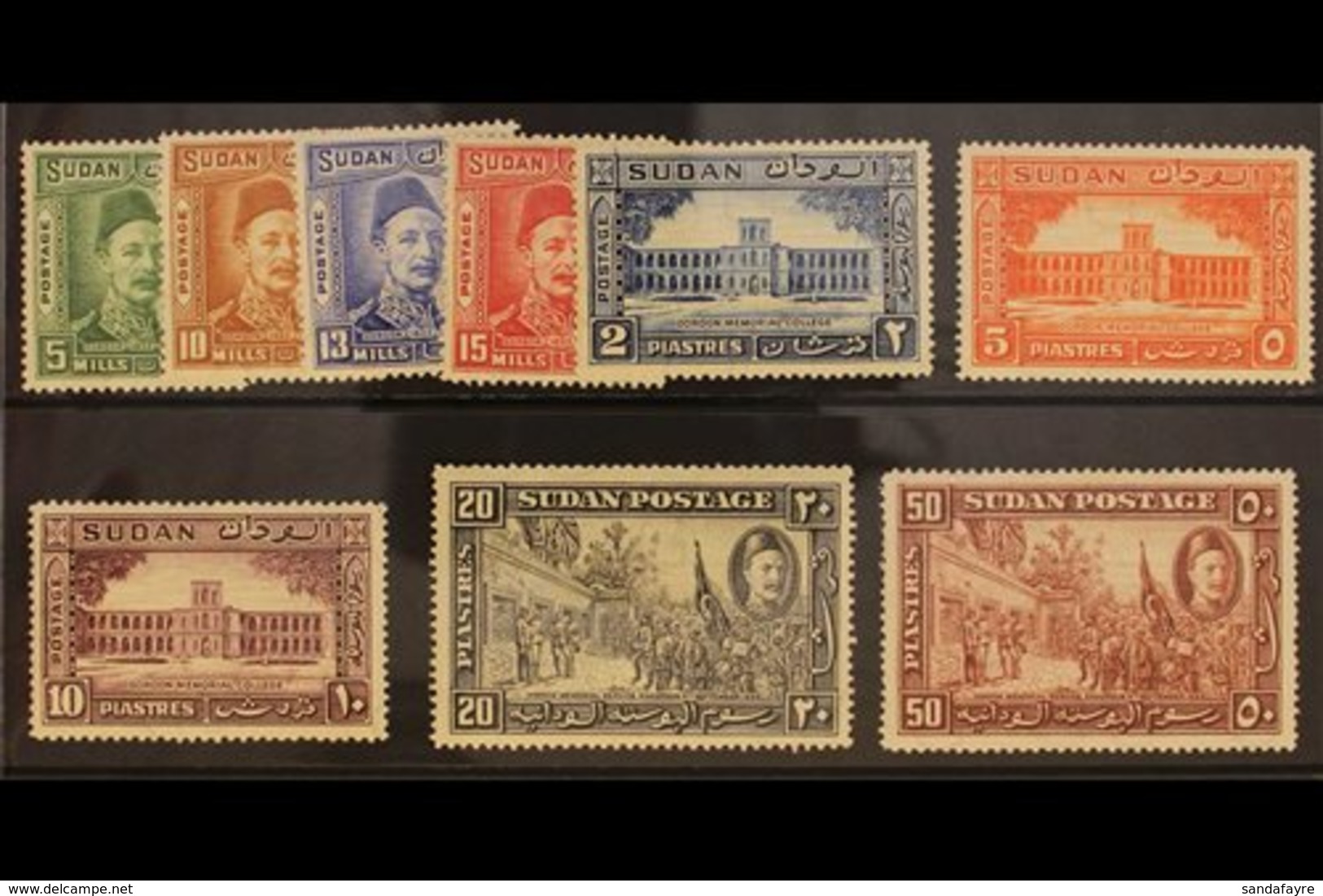 1935  General Gordon Complete Set , SG 59/67, Fine Mint. (9 Stamps) For More Images, Please Visit Http://www.sandafayre. - Soedan (...-1951)