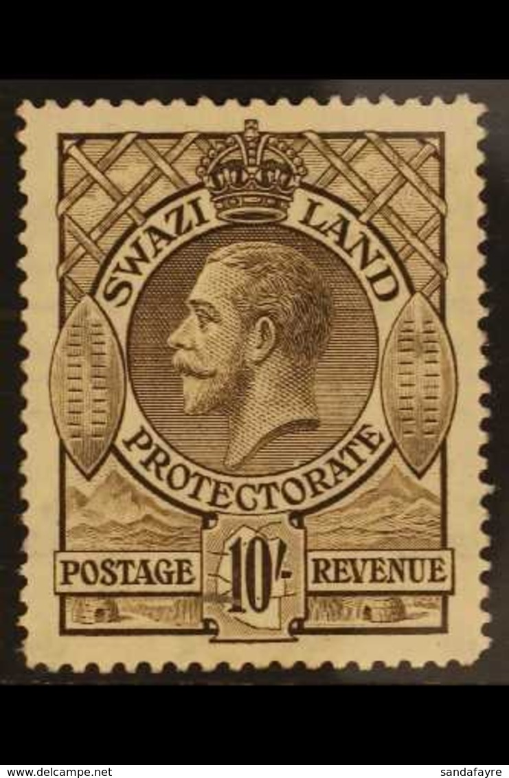 1933  10s Sepia, SG 20, Never Hinged Mint, Very Fresh. For More Images, Please Visit Http://www.sandafayre.com/itemdetai - Swasiland (...-1967)