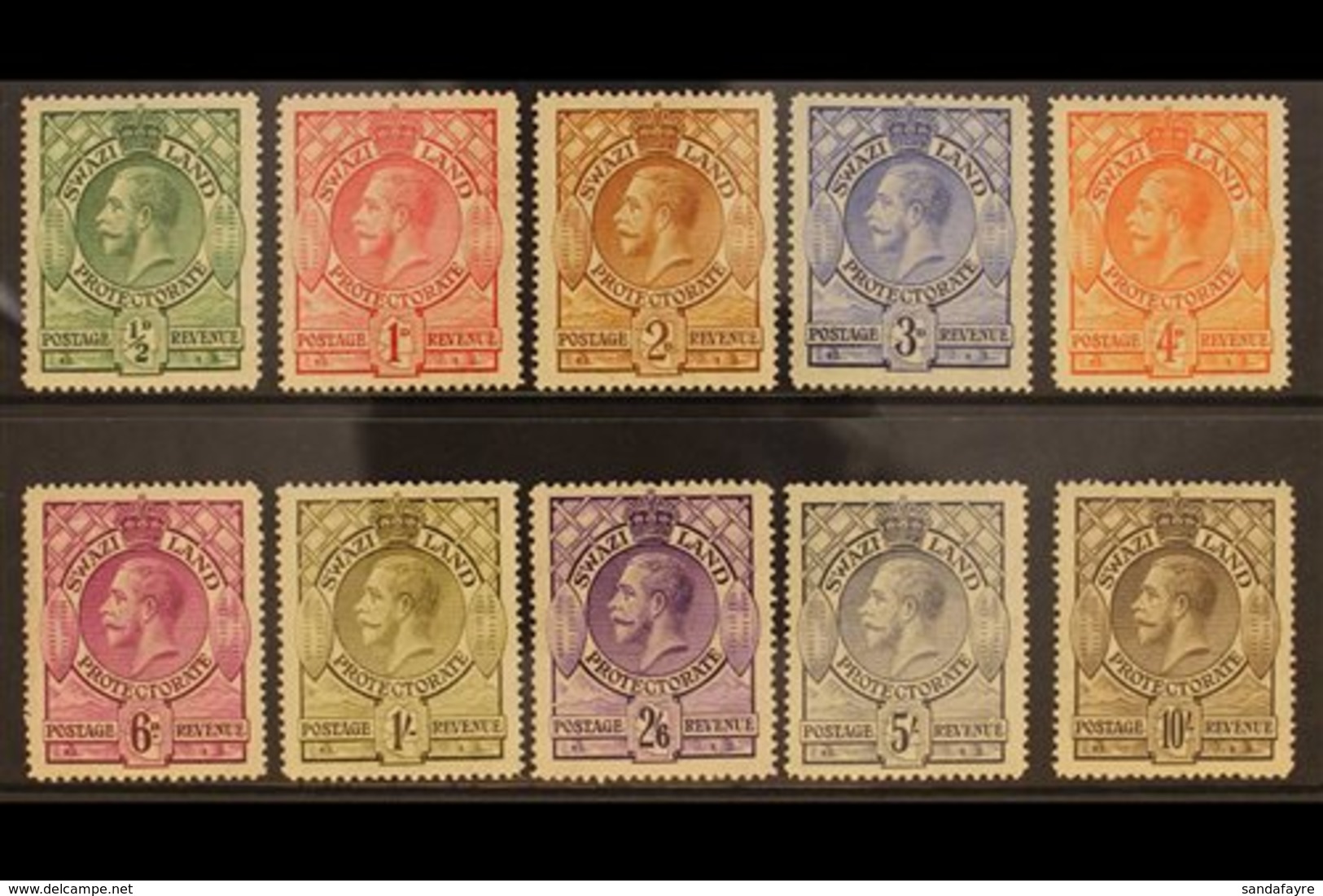 1933  Complete Set, SG 11/20, Very Fine Mint, Very Fresh. (10 Stamps) For More Images, Please Visit Http://www.sandafayr - Swasiland (...-1967)