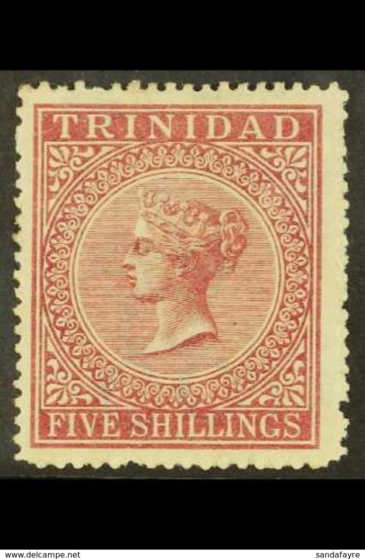 1869  5s Rose-lake, CC Wmk, SG 87, Fine Mint For More Images, Please Visit Http://www.sandafayre.com/itemdetails.aspx?s= - Trinité & Tobago (...-1961)