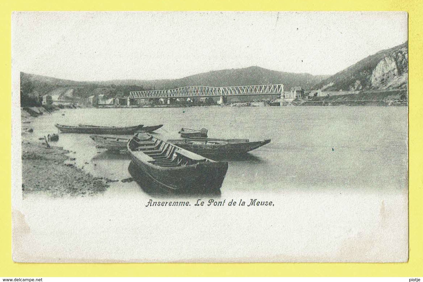 * Anseremme (Dinant - Namur - La Wallonie) * Le Pont De La Meuse, Bridge, Brug, Canal, Quai, Bateau, Rare, Old, CPA - Dinant