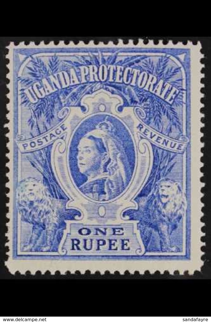 1898  1r. Bright Blue, SG 90a, Very Fine Mint. For More Images, Please Visit Http://www.sandafayre.com/itemdetails.aspx? - Oeganda (...-1962)