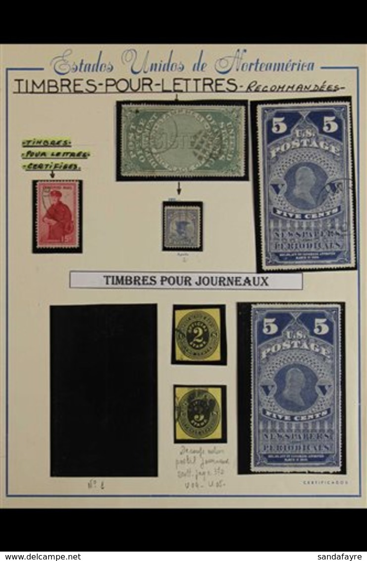 NEWSPAPER STAMPS  1865-97 Wide Range Of Different Types Incl. 1865-75 Large Stamps, Incl. Two 10c Blue-green, 25c Orange - Altri & Non Classificati