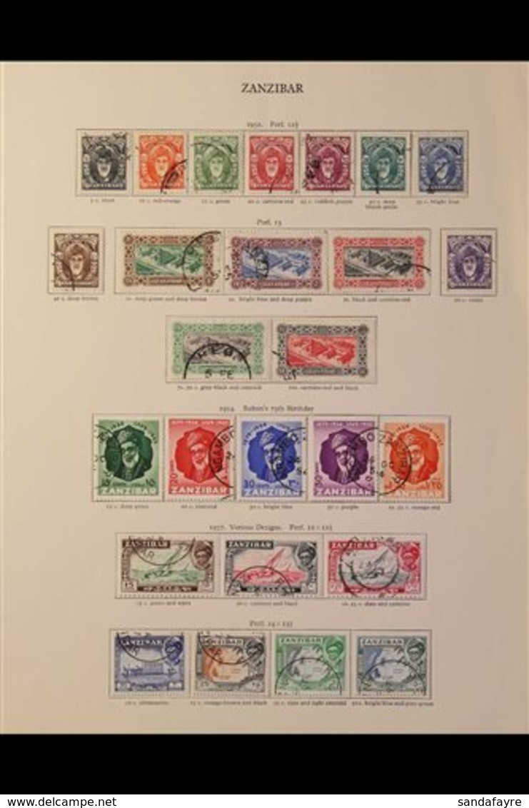 1952-1963 COMPLETE SUPERB CDS USED COLLECTION  On Pages, All Different, Complete SG 339/93, Includes 1952-55, 1957 & 196 - Zanzibar (...-1963)