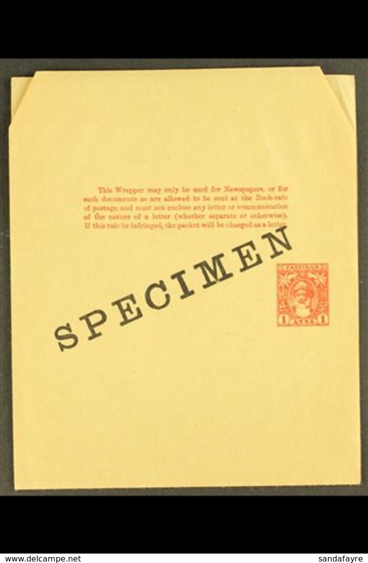 POSTAL STATIONERY  1899 1a Carmine On Buff Wrapper, H&G 6, Fine Unused With "SPECIMEN" Overprint. For More Images, Pleas - Zanzibar (...-1963)