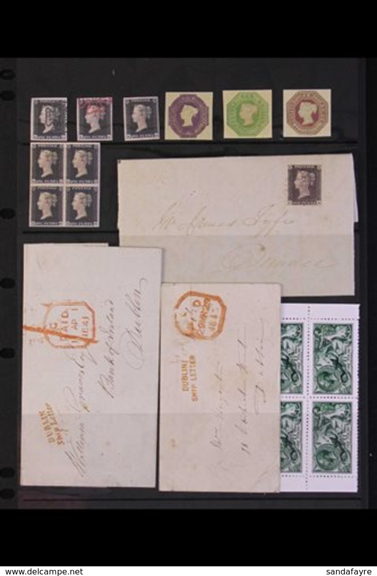 FORGERIES AND FACSIMILES  Interesting Little Collection Includes A Couple Of 1840's Covers With Dangerous Forged "Dublin - Autres & Non Classés