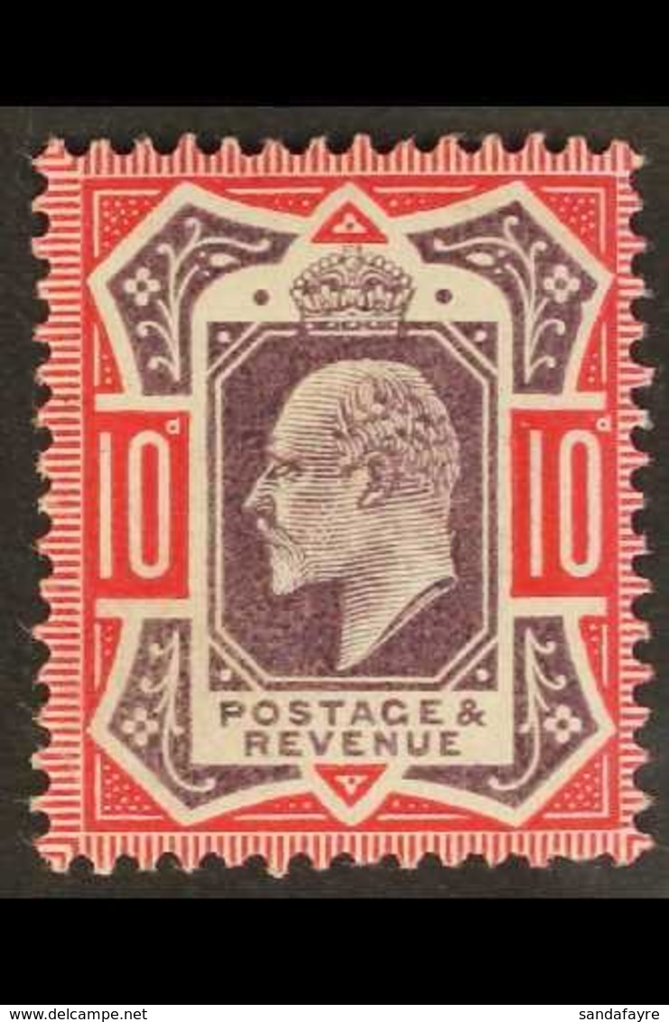 1902  10d Slate Purple And Carmine, DLR Ord. Paper, Ed VII, SG M42 (2), Very Fine Mint. For More Images, Please Visit Ht - Non Classés