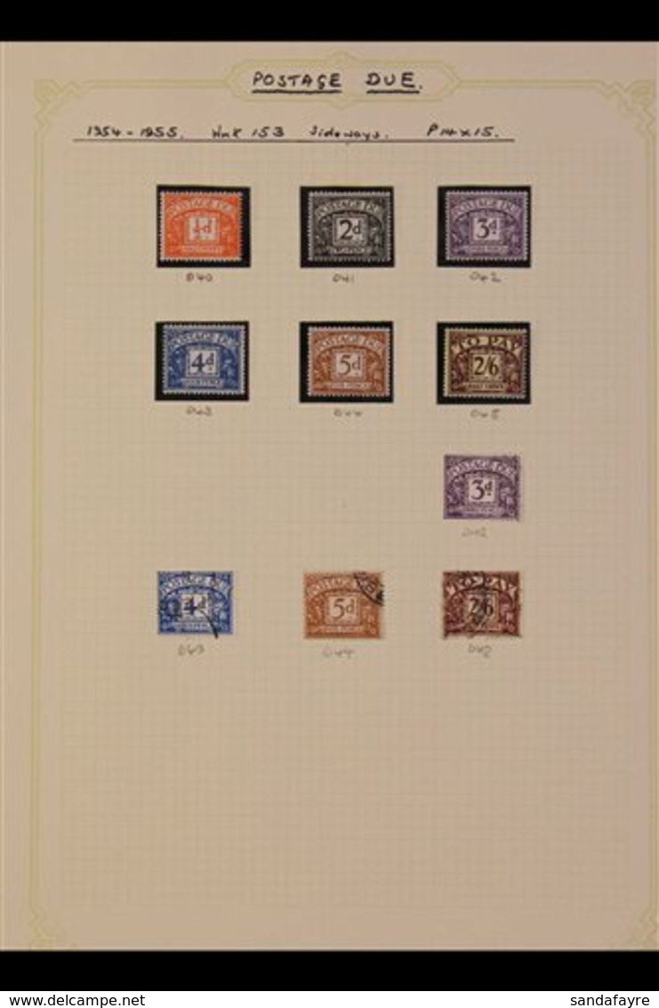 POSTAGE DUES  1954-82 Lovely Clean Very Fine Mint And Used Collection On Album Pages, Includes 1954-55 Tudor Crown Set N - Altri & Non Classificati