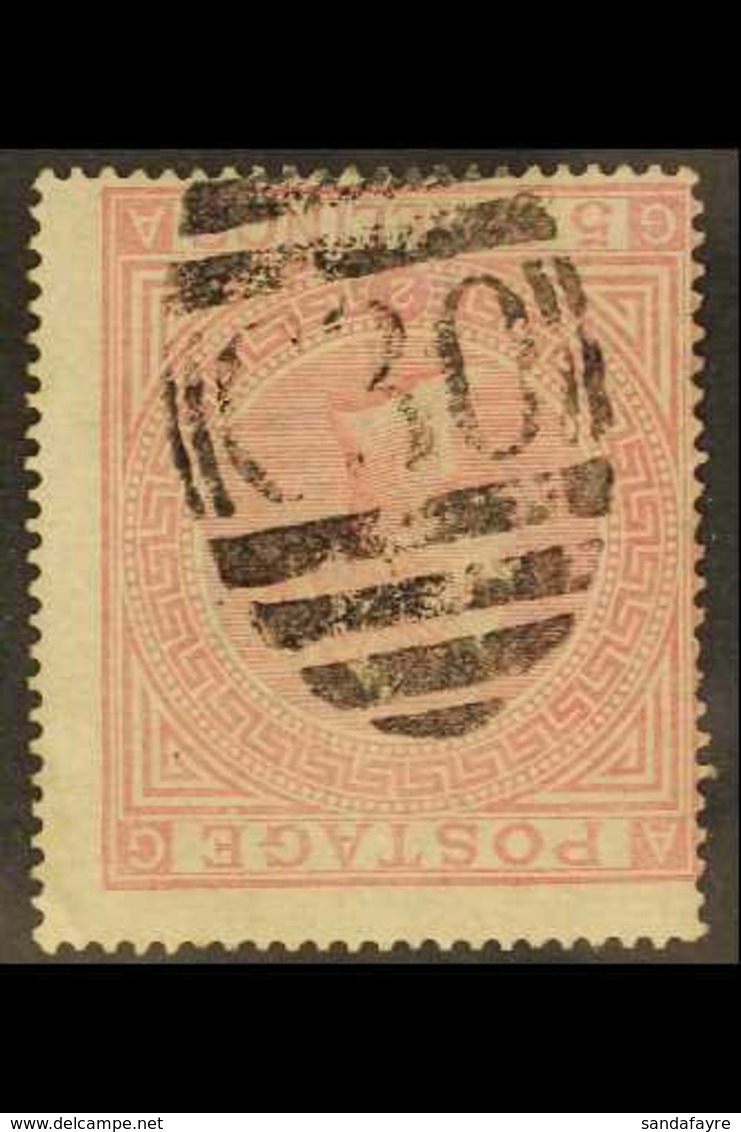 CHILE  1865-81 5s Rose (plate 2) With A Fine Strike Of The Valparaiso "C30" Barred Oval, SG Z88. Fine Used, Centered To  - Autres & Non Classés