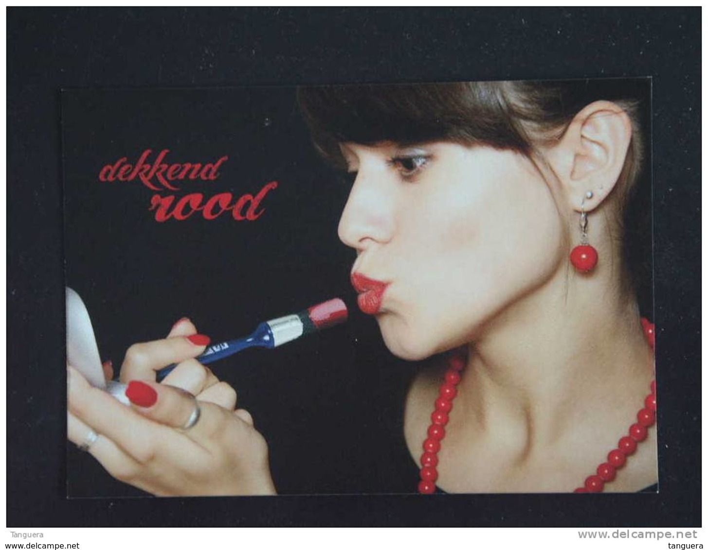 Carte Kaart Boomerang Belgique België "Dekkend Rood"  Vrouw Rode Lippen Femme Pub Gamma - Publicidad