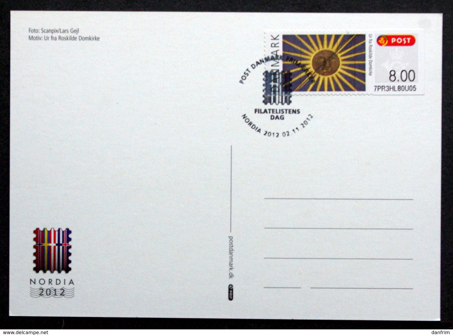 Denmark 2012  ATM/Frama Labels  MiNr.66  FDC  CARDS  ( Lot  6538) - Viñetas De Franqueo [ATM]