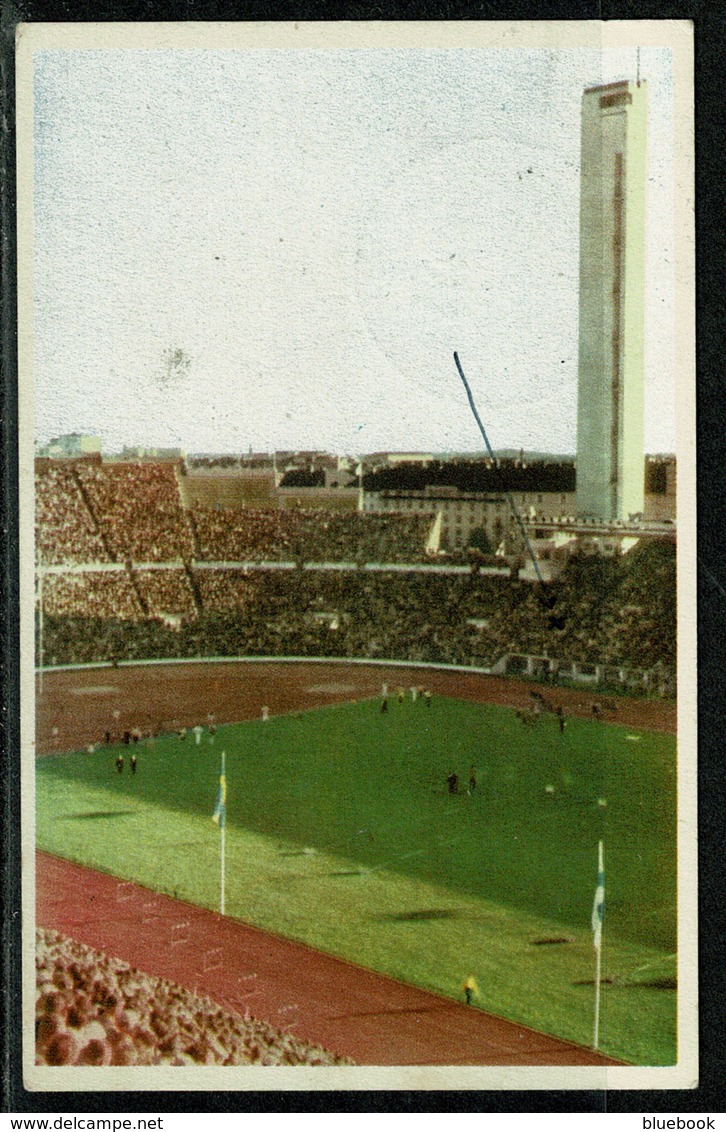 Ref 1304 - 1952 Finland Postcard To Holland - Olympic Stadium With Special Olympic Postmark - Olympic Games