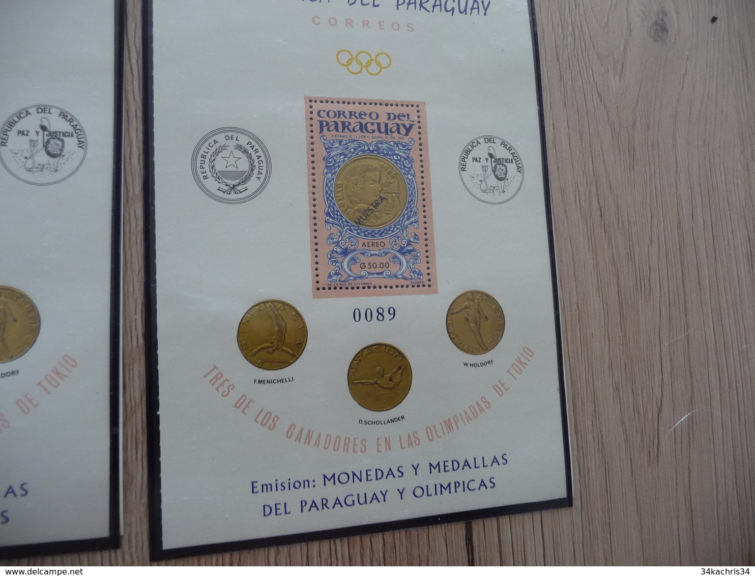 Jeux Olympiques De Tokyo 1964 Paraguay 4 Blocs Dont Umerfored Et Specimen Mustra Sans Charnière - Ete 1964: Tokyo