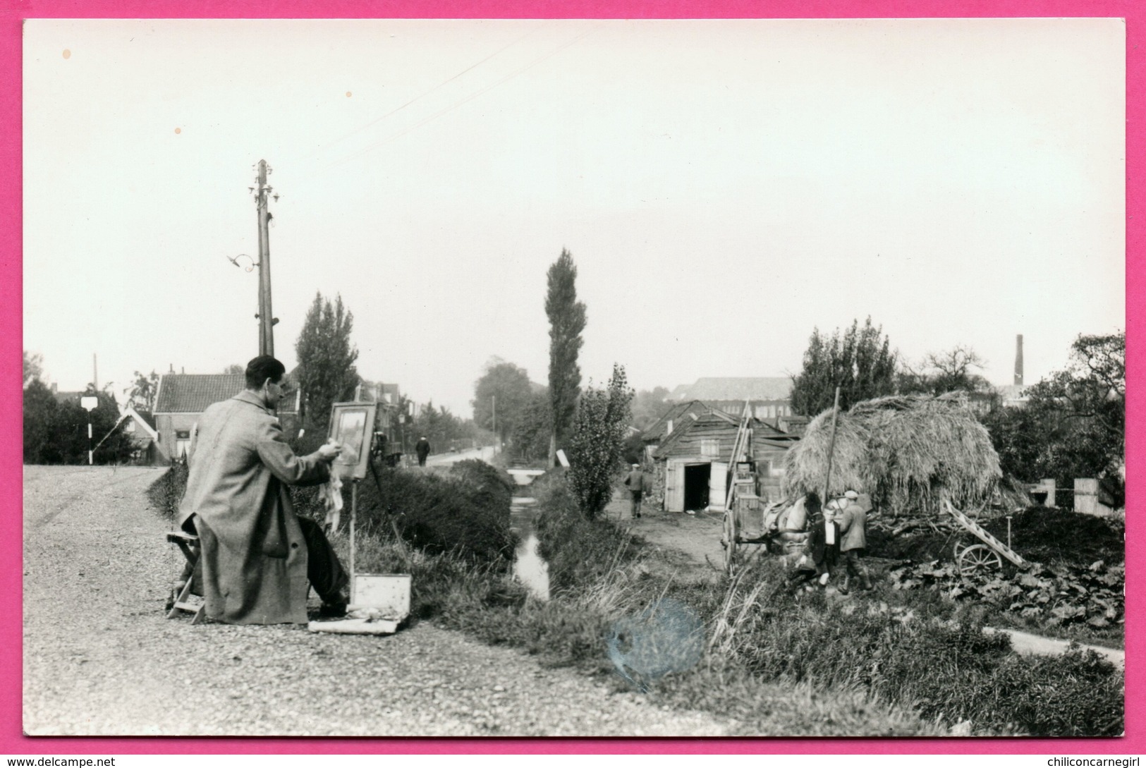 Zo Was Dordrecht - Reeweg Oost Bij De Overweg Omstreeks 1915 - Peintre - Toile - Animée - Foto Verz. W. MEIJERS - Dordrecht