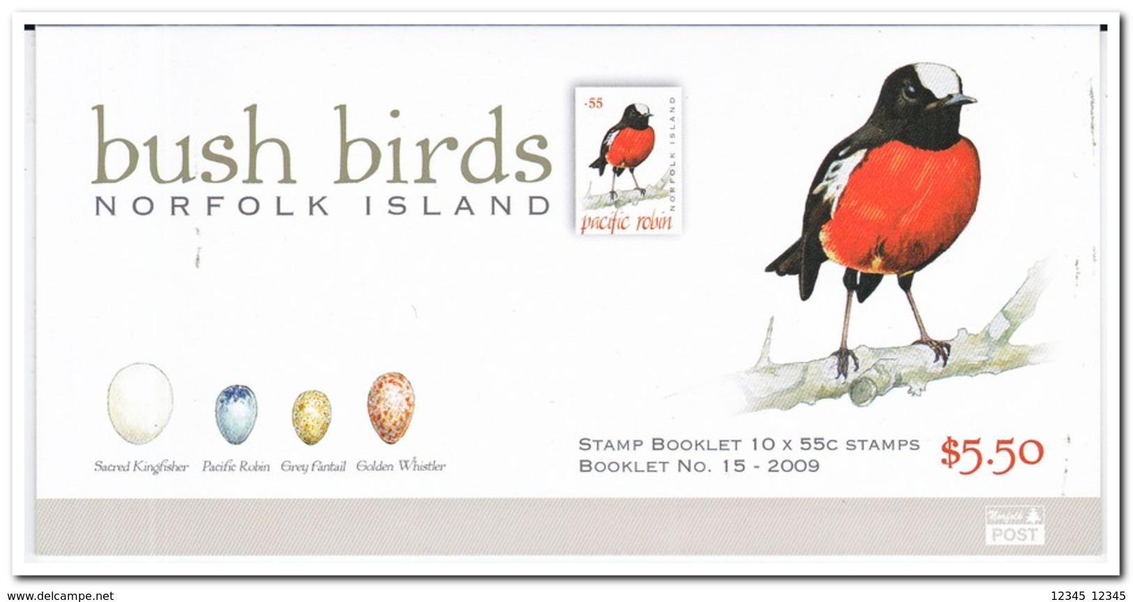 Norfolk Eiland 2009, Postfris MNH, Birds ( Booklet, Carnet ) - Norfolk Eiland