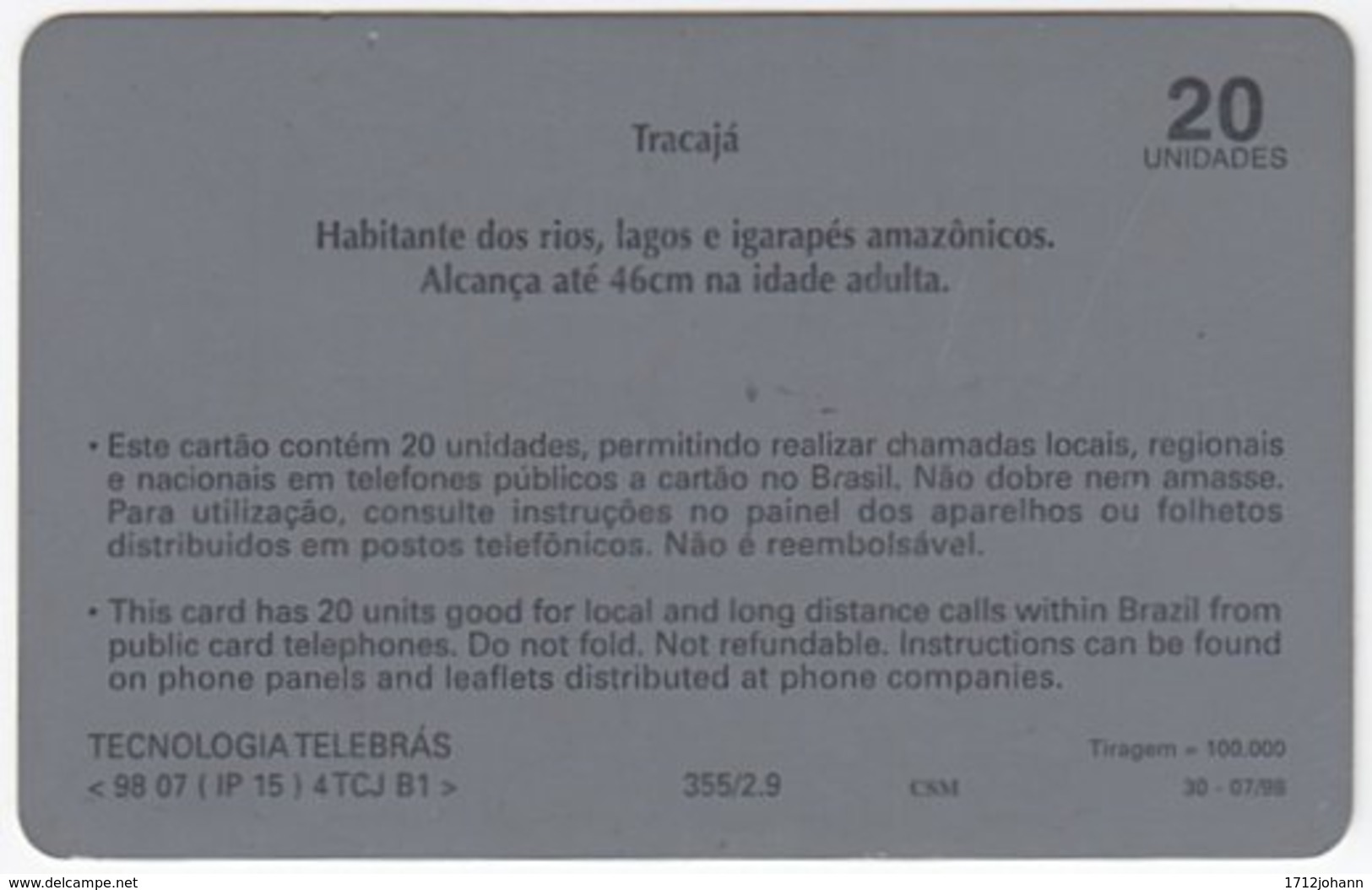 BRASIL G-579 Magnetic Telepara - Animal, Turtle - Used - Brésil