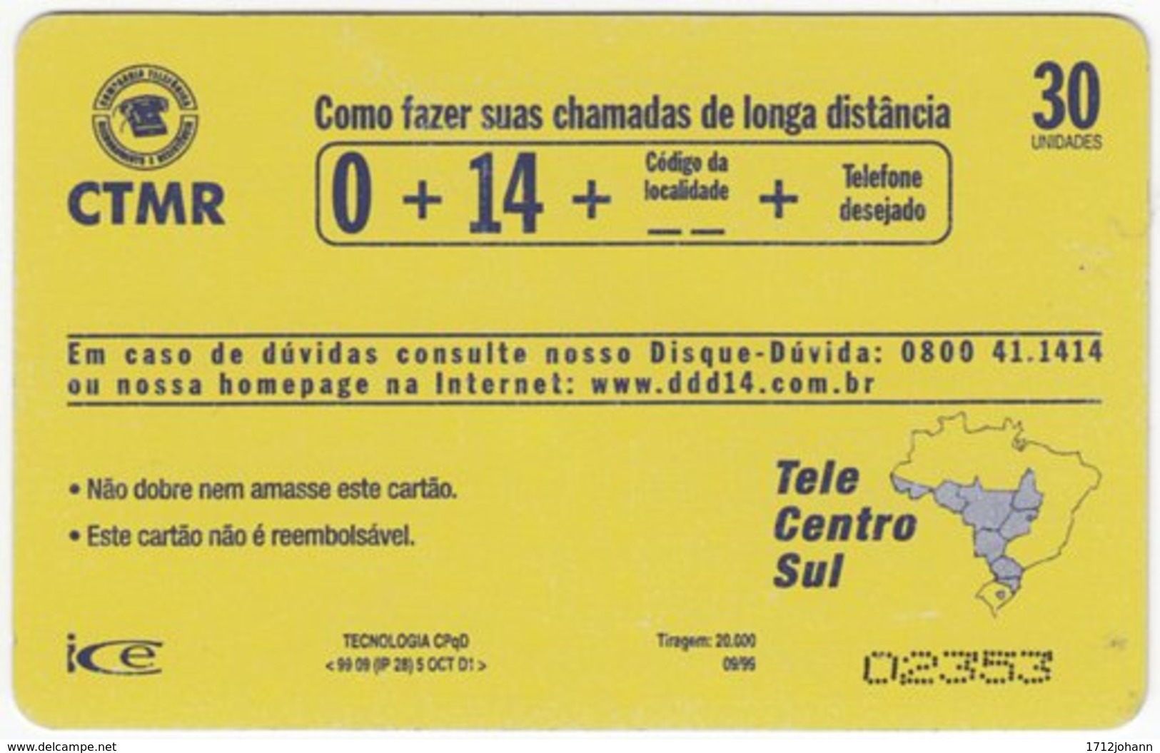 BRASIL I-422 Magnetic CTMR - Sport, Baseball - Used - Brésil