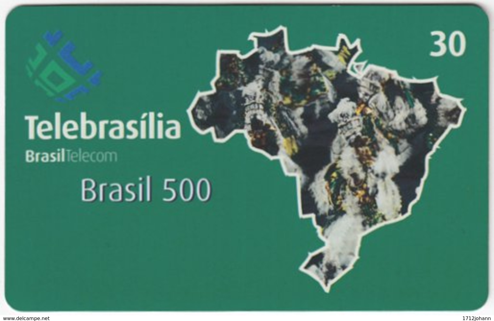 BRASIL I-469 Magnetic Telebrasilia - Map, Brasil - Used - Brazil