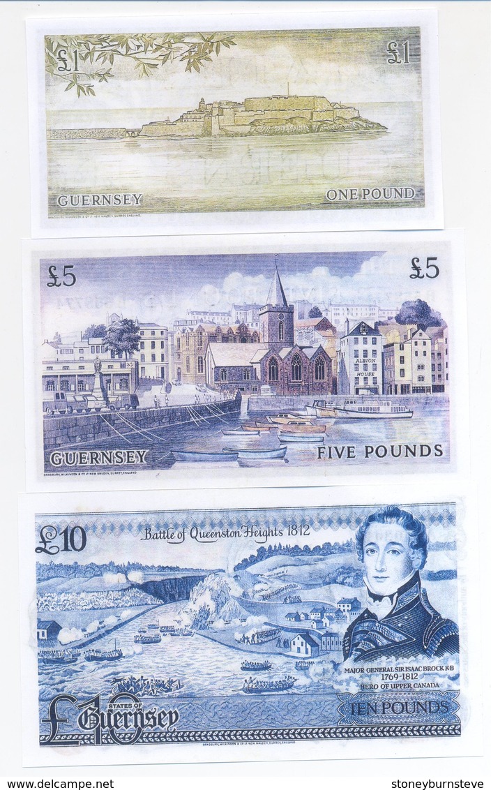 Guernsey 3 Note Set 1969 COPY - Collezioni