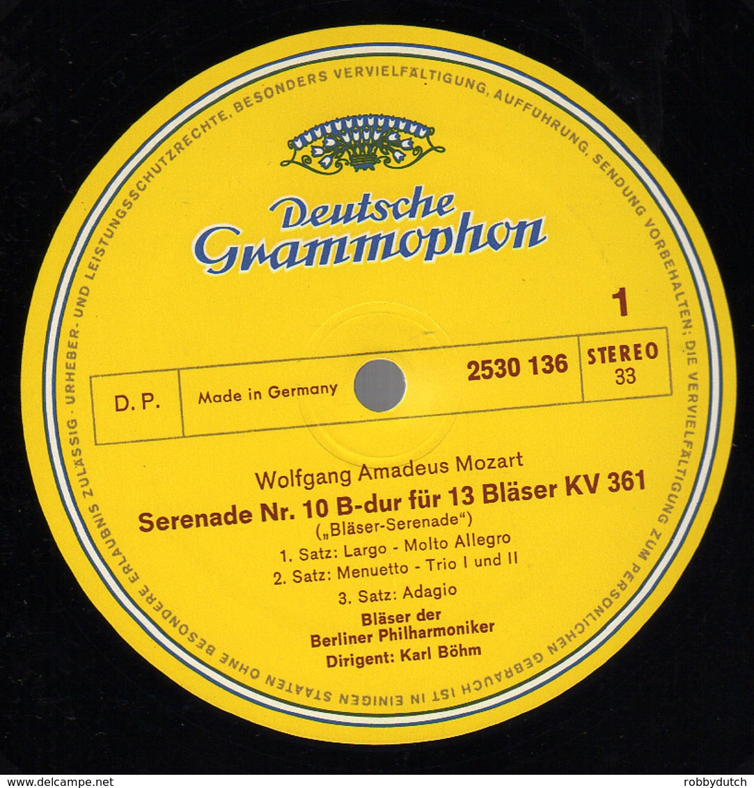 * LP *  MOZART: SERENADE FÜR 13 BLÄSER KV 361 (Germany 1971 EX) - Klassiekers