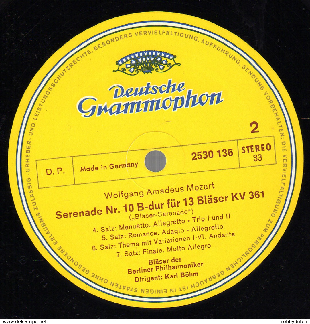 * LP *  MOZART: SERENADE FÜR 13 BLÄSER KV 361 (Germany 1971 EX) - Klassiekers