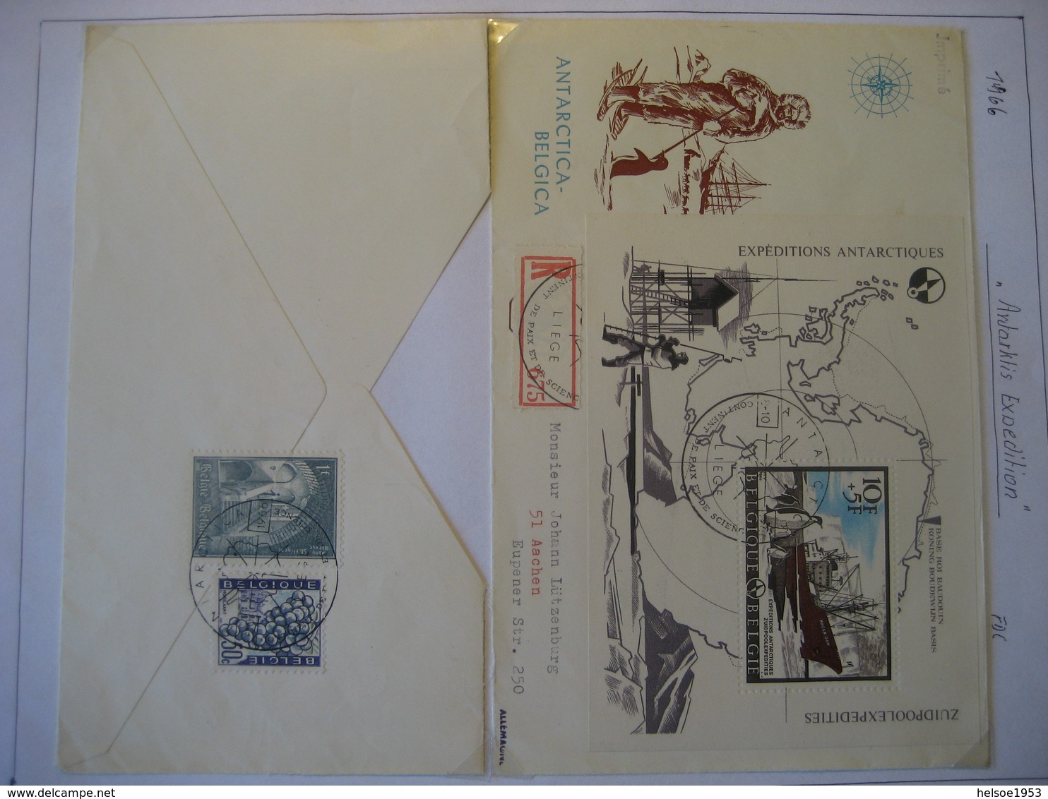 Belgien/ Belgie- FDC Beleg Mit Block 36 Antarktis Expedition Mi. 1451 - Covers & Documents