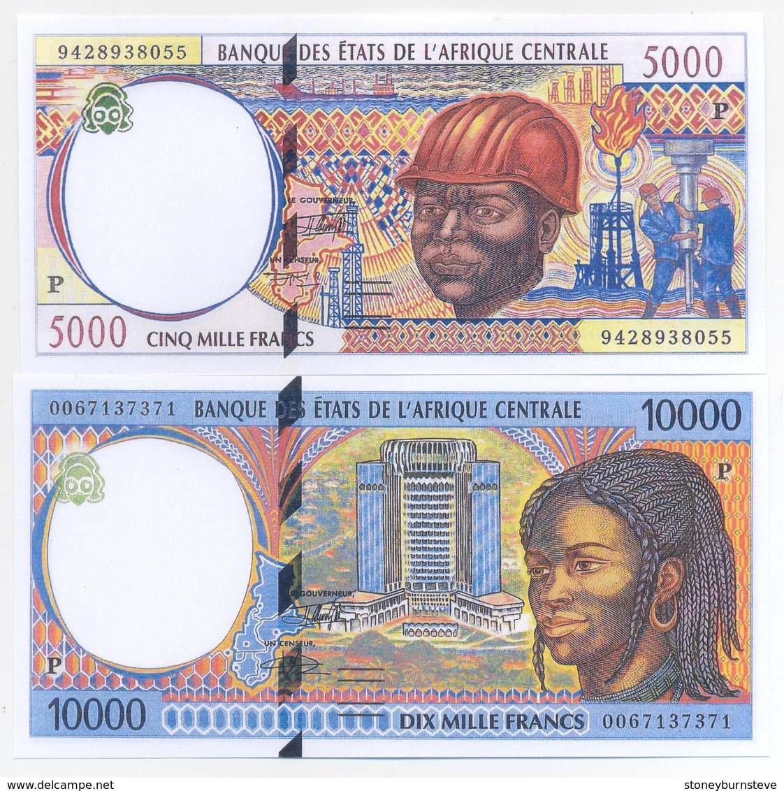 Chad 5 Note Set 1993 COPY - Tsjaad