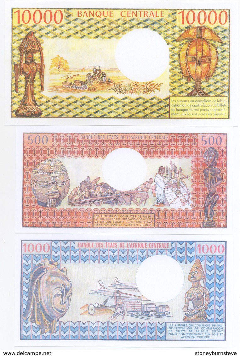 Chad 5 Note Set 1972 COPY - Chad